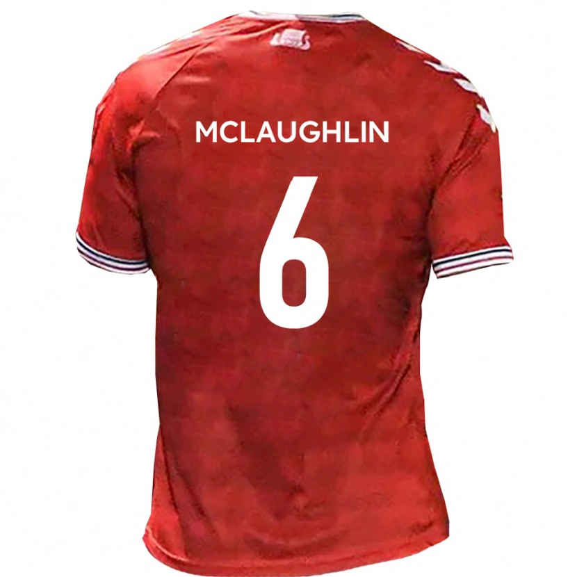 Danxen Criança Camisola Paddy Mclaughlin #6 Vermelho Branco Principal 2025/26 Camisa