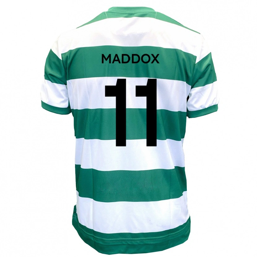 Danxen Criança Camisola Jacob Maddox #11 Verde Branco Principal 2025/26 Camisa