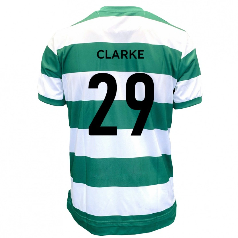 Danxen Criança Camisola Jahmari Clarke #29 Verde Branco Principal 2025/26 Camisa