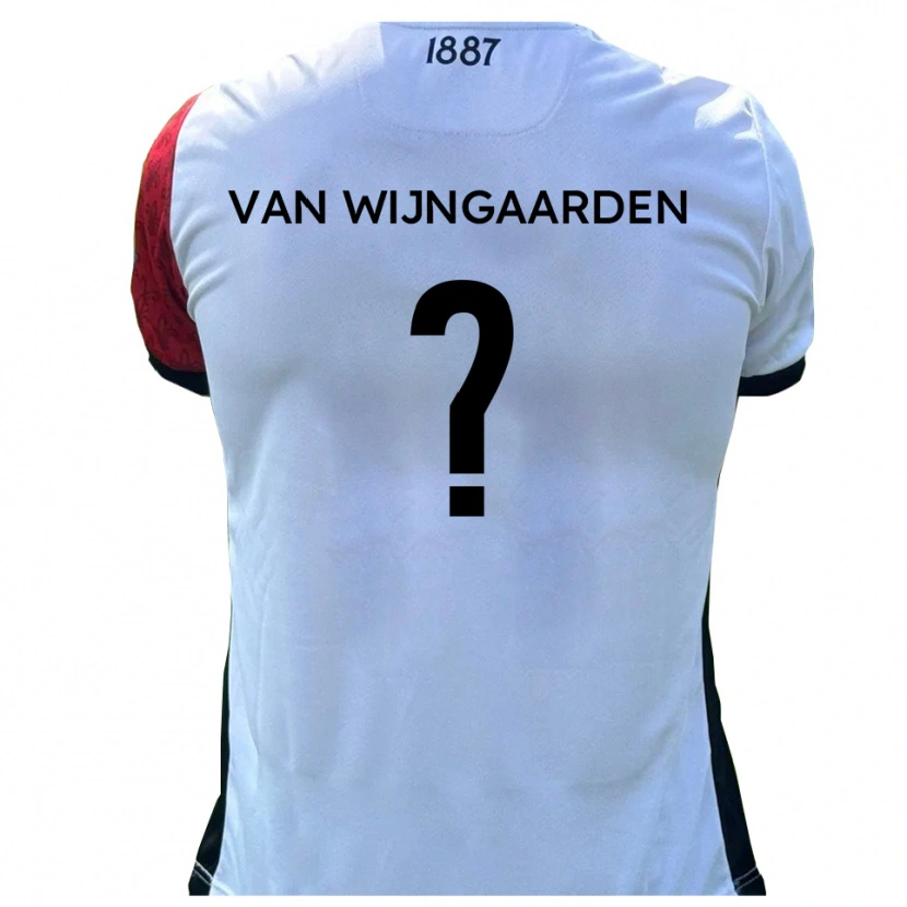 Danxen Criança Camisola Stefan Van Wijngaarden #0 Vermelho Branco Principal 2025/26 Camisa