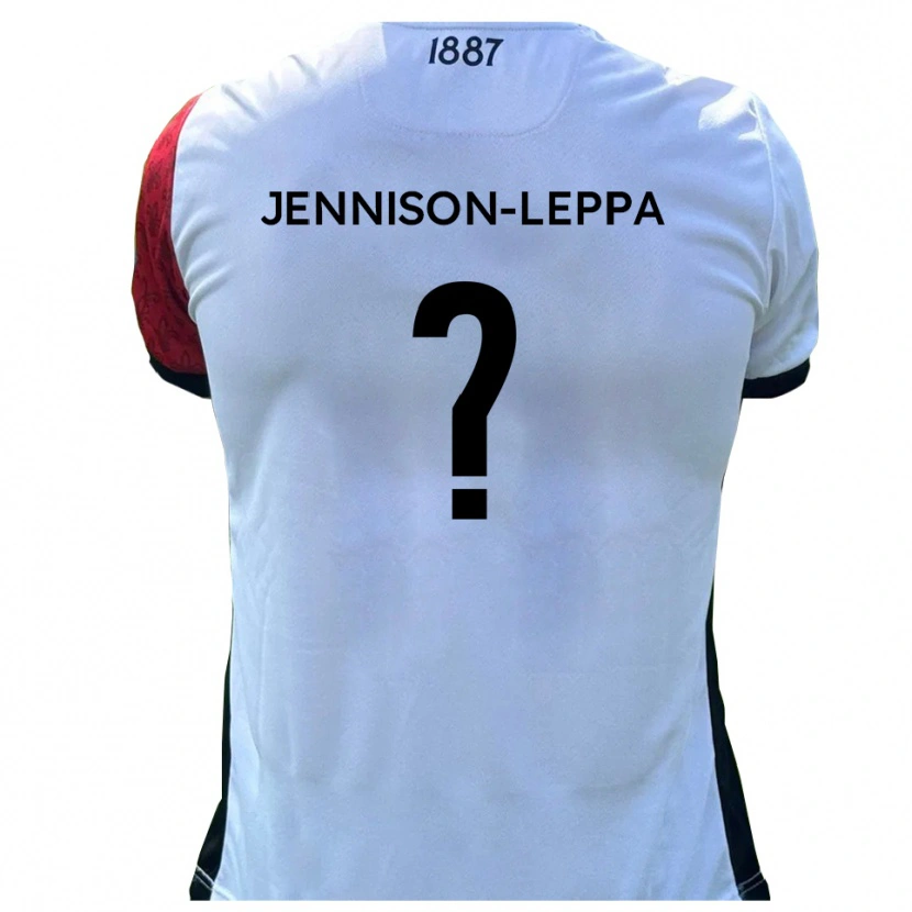 Danxen Criança Camisola Joel Jennison-Leppa #0 Vermelho Branco Principal 2025/26 Camisa