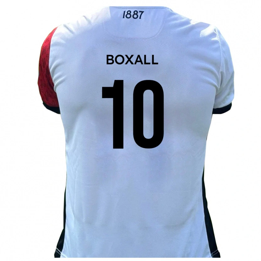 Danxen Criança Camisola Lucas Boxall #10 Vermelho Branco Principal 2025/26 Camisa