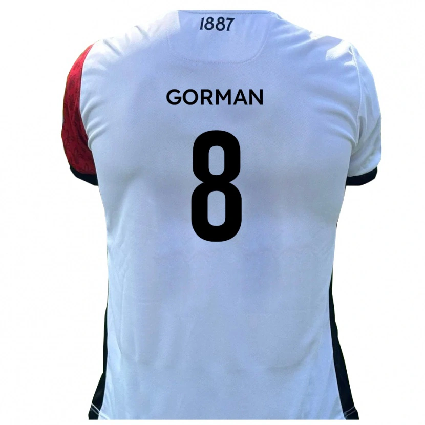 Danxen Criança Camisola Dale Gorman #8 Vermelho Branco Principal 2025/26 Camisa