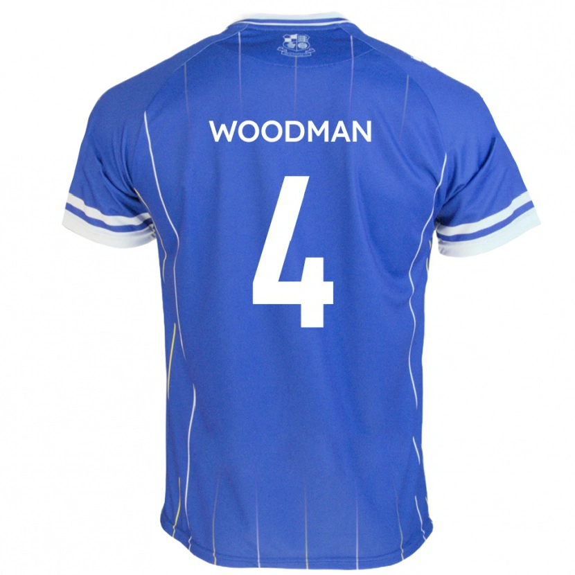 Danxen Criança Camisola Deon Woodman #4 Azul Real Principal 2025/26 Camisa