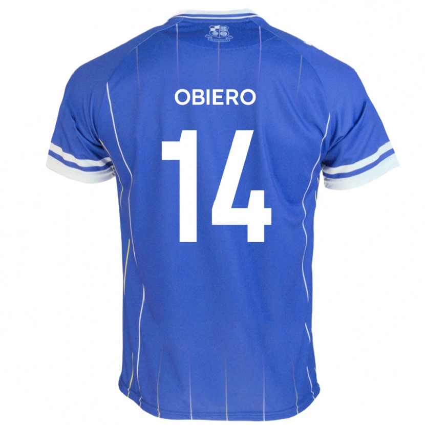 Danxen Criança Camisola Micah Obiero #14 Azul Real Principal 2025/26 Camisa