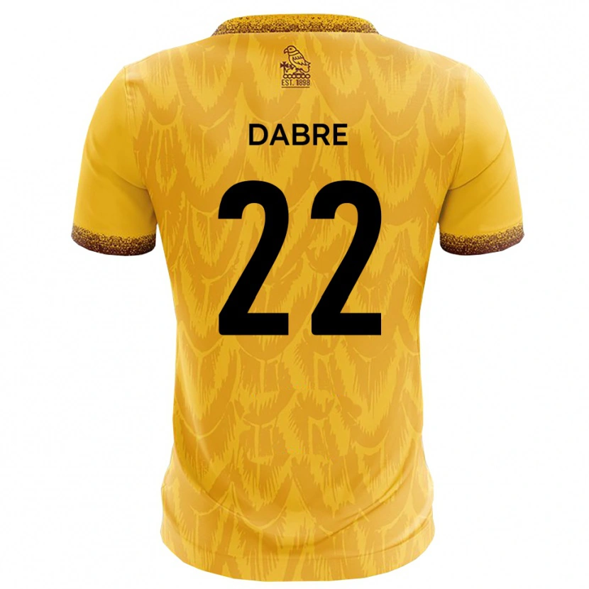 Danxen Criança Camisola Mo Dabre #22 Amarelo Marrom Principal 2025/26 Camisa