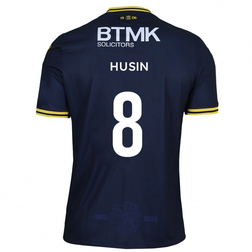 Danxen Criança Camisola Noor Husin #8 Azul Marinho Amarelo Principal 2025/26 Camisa