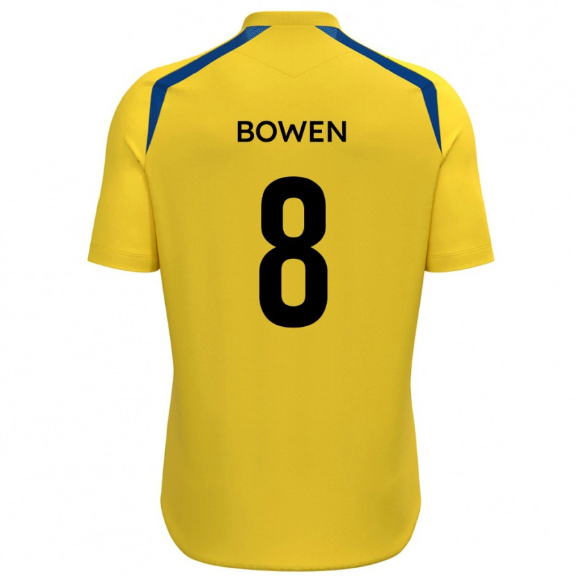 Danxen Criança Camisola Sam Bowen #8 Amarelo Azul Principal 2025/26 Camisa