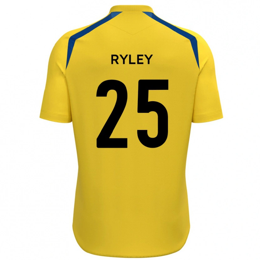 Danxen Criança Camisola Kian Ryley #25 Amarelo Azul Principal 2025/26 Camisa