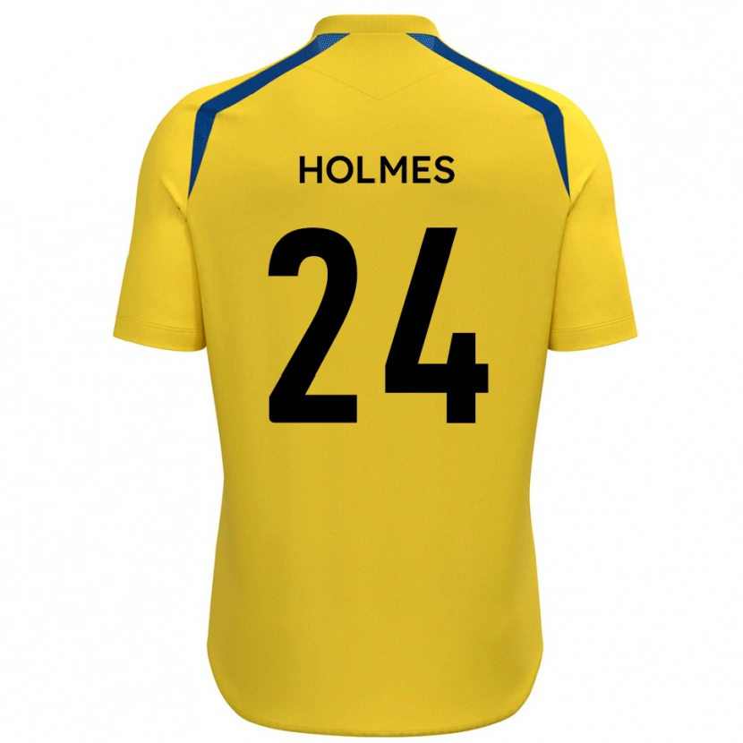 Danxen Criança Camisola Fin Holmes #24 Amarelo Azul Principal 2025/26 Camisa
