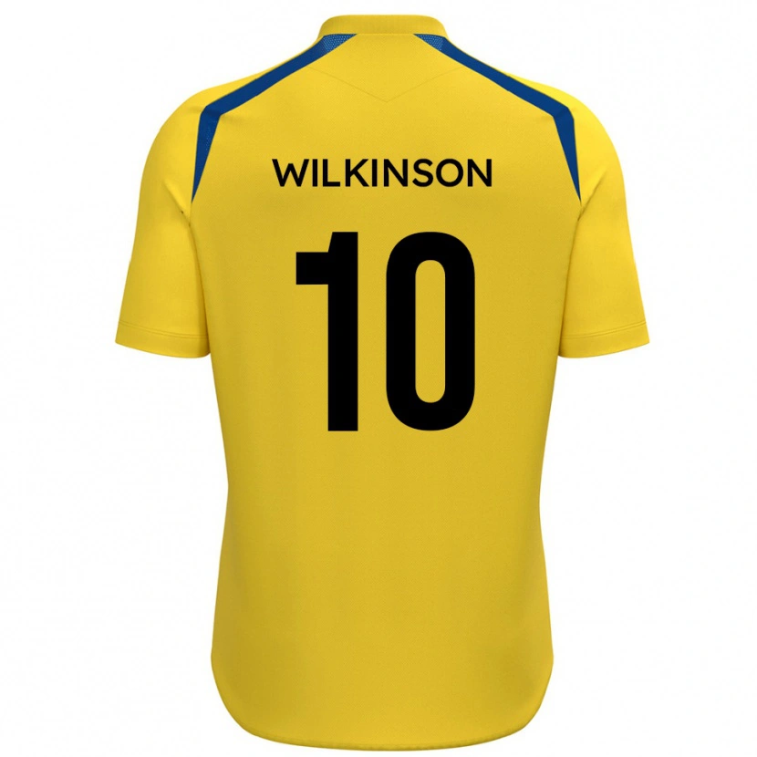Danxen Criança Camisola Conor Wilkinson #10 Amarelo Azul Principal 2025/26 Camisa