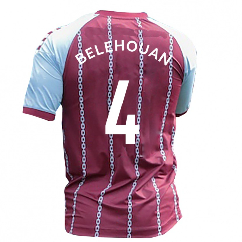 Danxen Criança Camisola Jean Belehouan #4 Azul Celeste Ferrugem Vermelho Principal 2025/26 Camisa