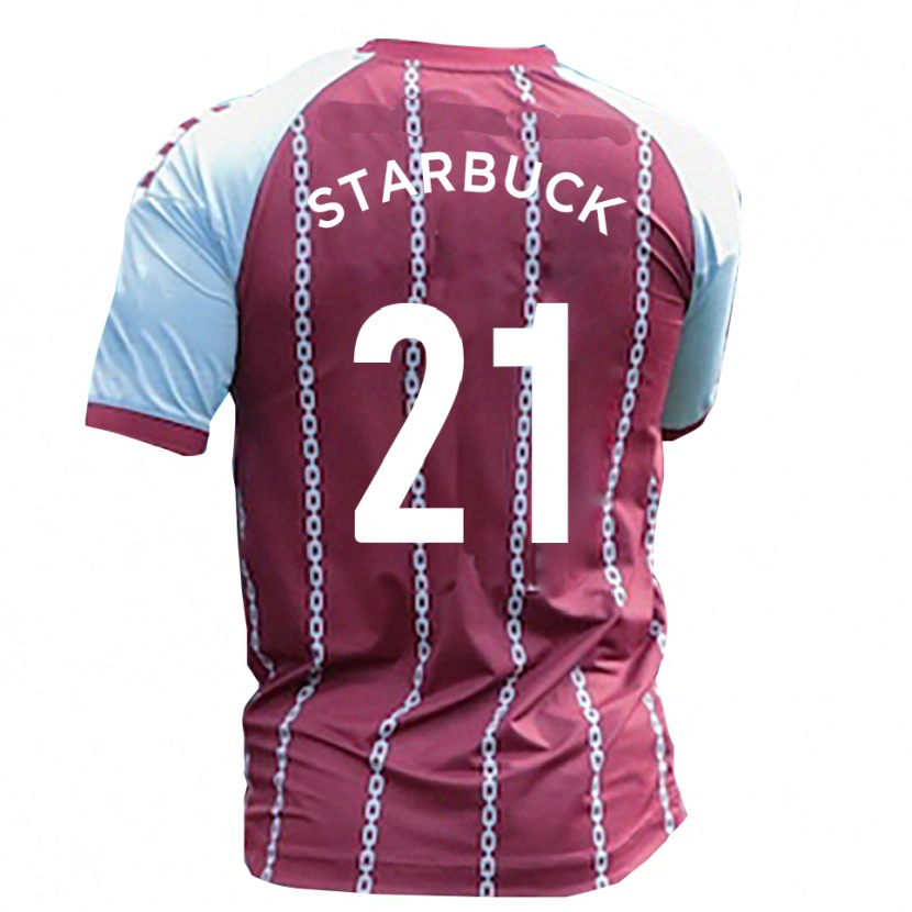 Danxen Criança Camisola Joe Starbuck #21 Azul Celeste Ferrugem Vermelho Principal 2025/26 Camisa