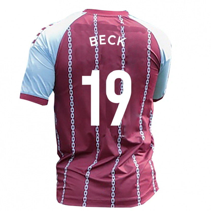 Danxen Criança Camisola Mark Beck #19 Azul Celeste Ferrugem Vermelho Principal 2025/26 Camisa