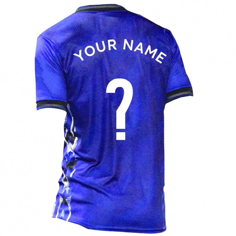 Danxen Criança Camisola Seu Nome #0 Azul Branco Principal 2025/26 Camisa