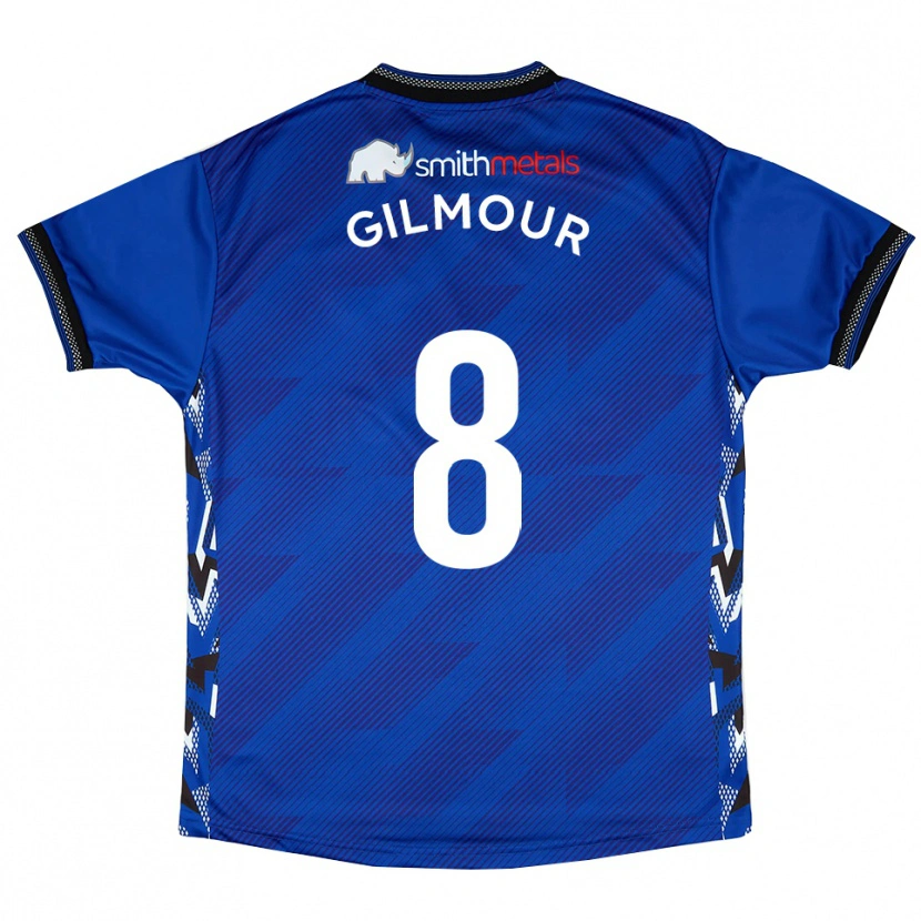 Danxen Criança Camisola Harvey Gilmour #8 Azul Branco Principal 2025/26 Camisa