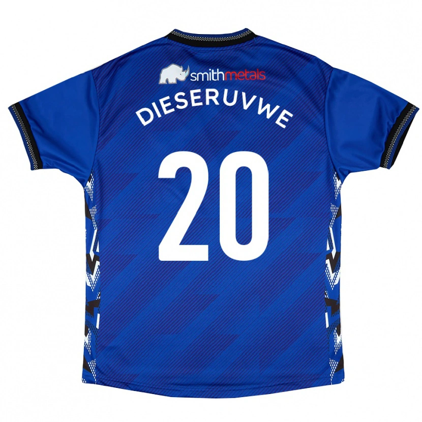 Danxen Criança Camisola Emmanuel Dieseruvwe #20 Azul Branco Principal 2025/26 Camisa