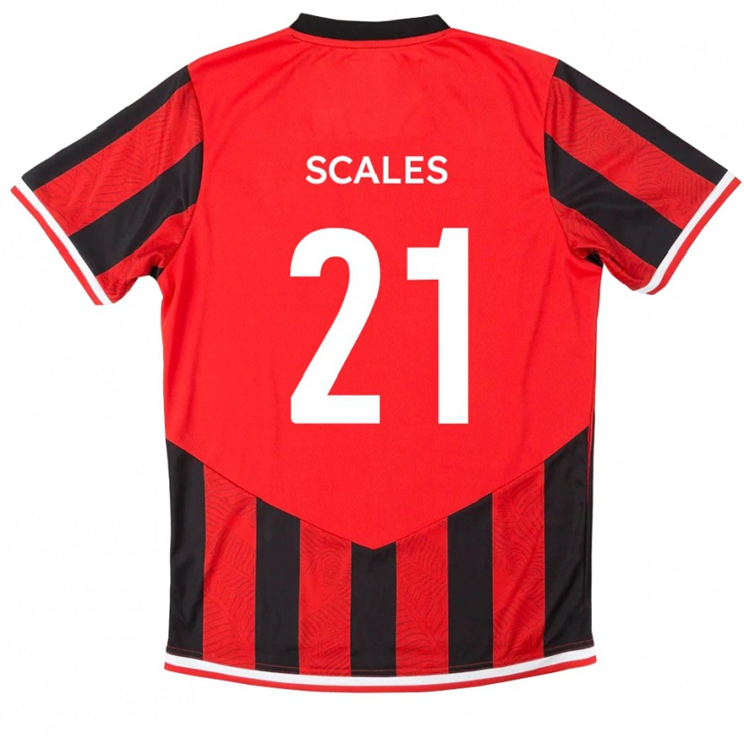 Danxen Criança Camisola Alfie Scales #21 Vermelho Preto Principal 2025/26 Camisa