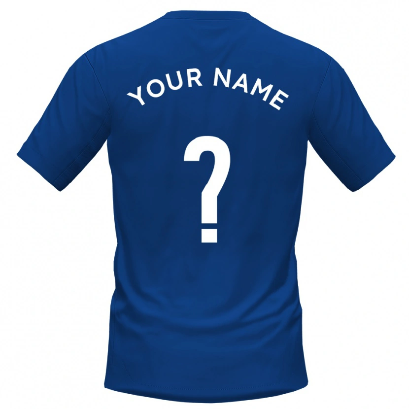 Danxen Criança Camisola Seu Nome #0 Azul Branco Principal 2025/26 Camisa