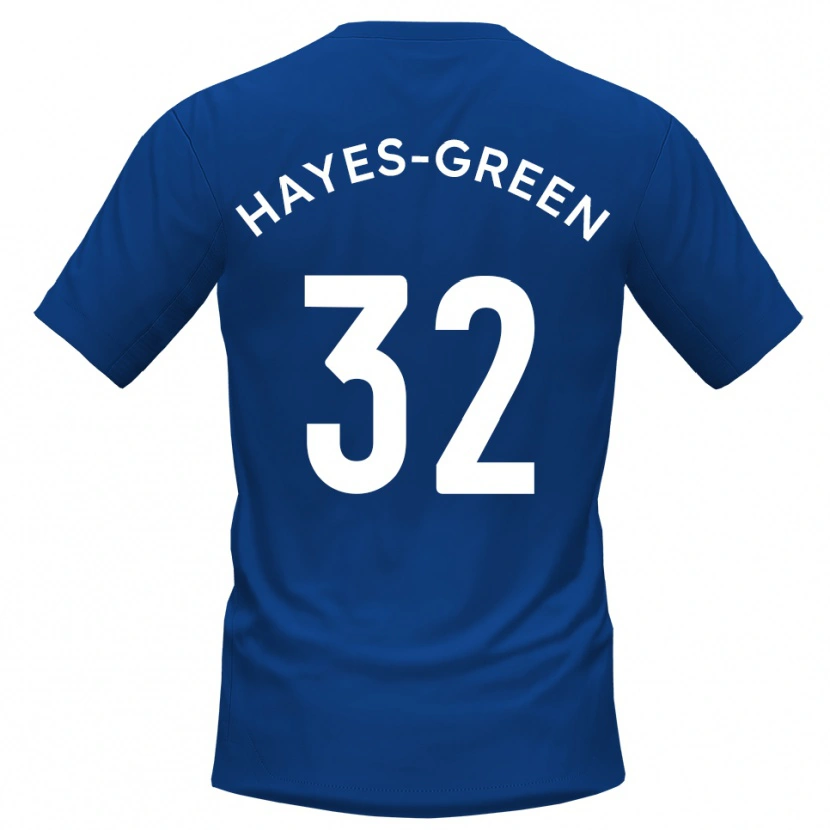 Danxen Criança Camisola Charlie Hayes-Green #32 Azul Branco Principal 2025/26 Camisa