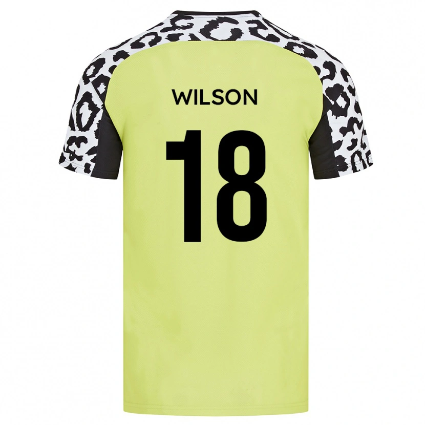 Danxen Criança Camisola Kemall Wilson #18 Amarelo Fluorescente Principal 2025/26 Camisa