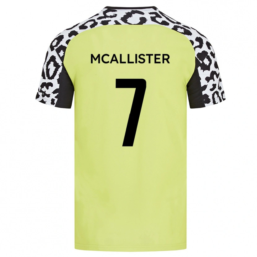 Danxen Criança Camisola Kyle Mcallister #7 Amarelo Fluorescente Principal 2025/26 Camisa