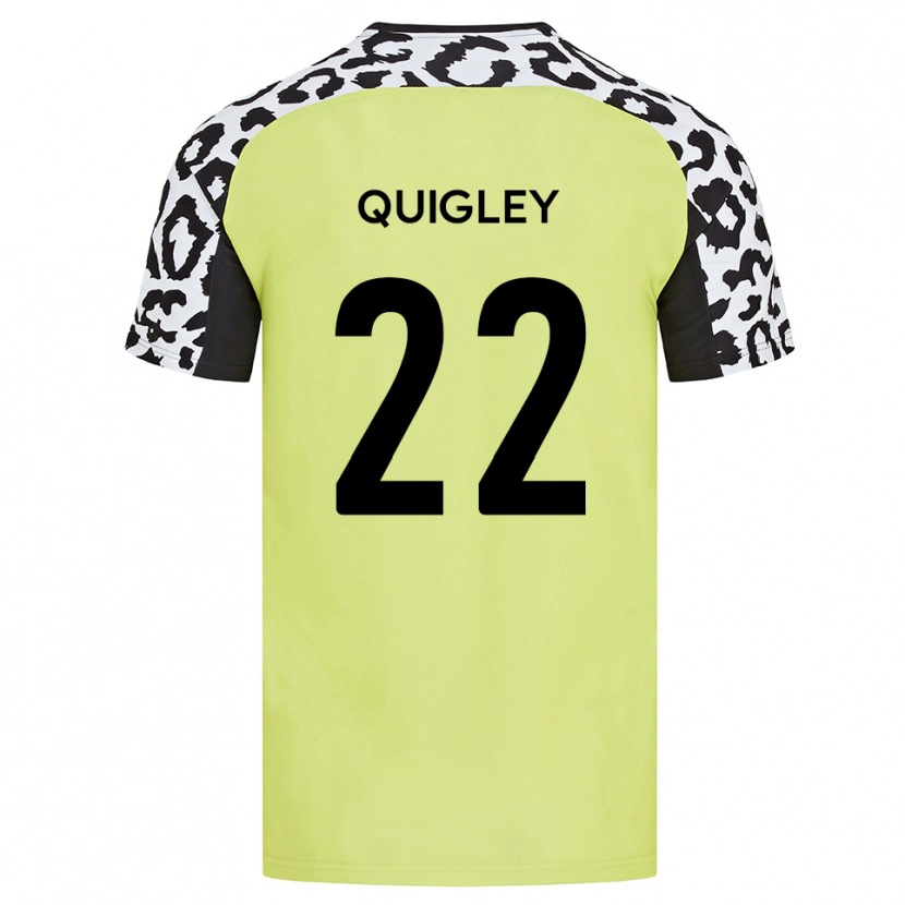 Danxen Criança Camisola Joe Quigley #22 Amarelo Fluorescente Principal 2025/26 Camisa