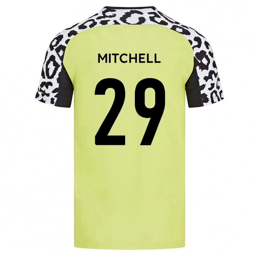 Danxen Criança Camisola Kairo Mitchell #29 Amarelo Fluorescente Principal 2025/26 Camisa