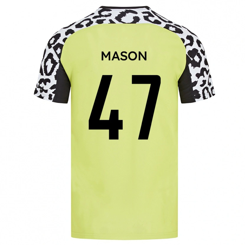 Danxen Criança Camisola Preston Mason #47 Amarelo Fluorescente Principal 2025/26 Camisa
