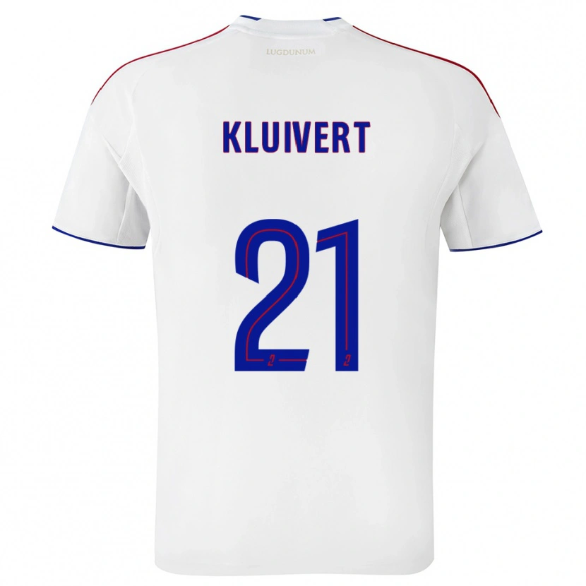Danxen Criança Camisola Ruben Kluivert #21 Branco Vermelho Principal 2025/26 Camisa