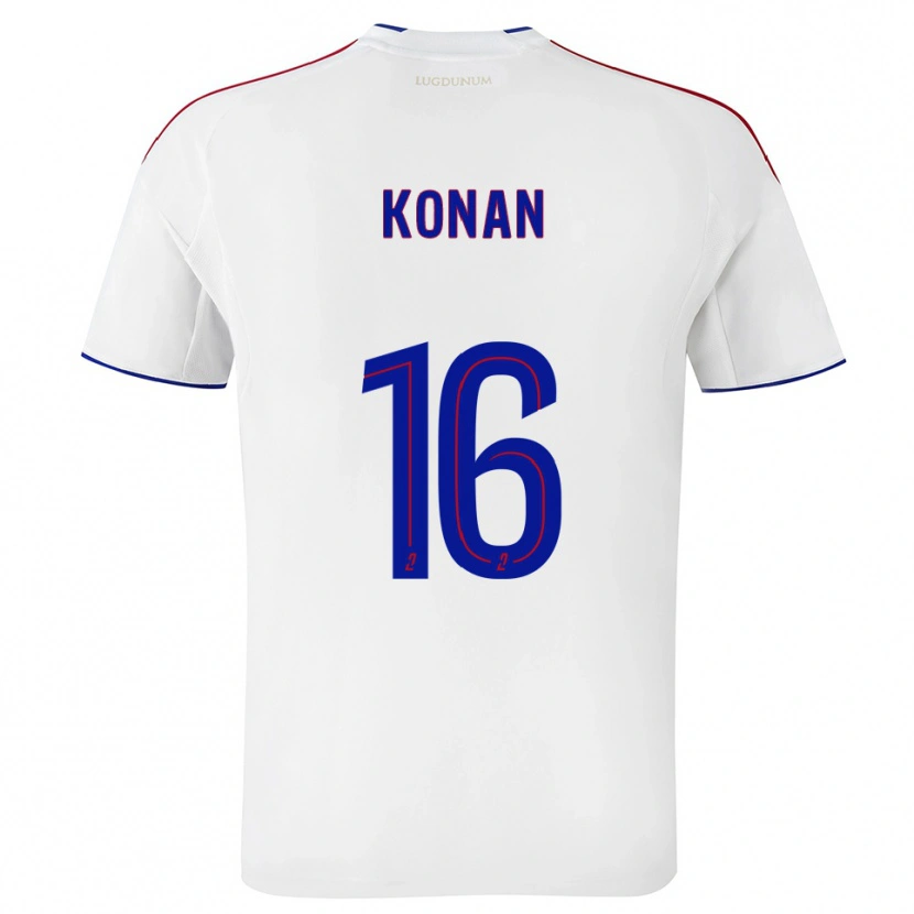 Danxen Criança Camisola Yvann Konan #16 Branco Vermelho Principal 2025/26 Camisa