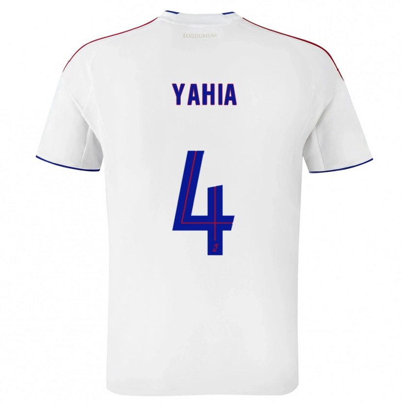 Danxen Criança Camisola Kelyan Yahia #4 Branco Vermelho Principal 2025/26 Camisa