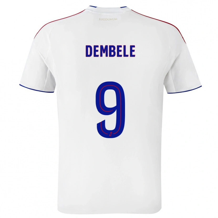 Danxen Criança Camisola Moussa Dembele #9 Branco Vermelho Principal 2025/26 Camisa