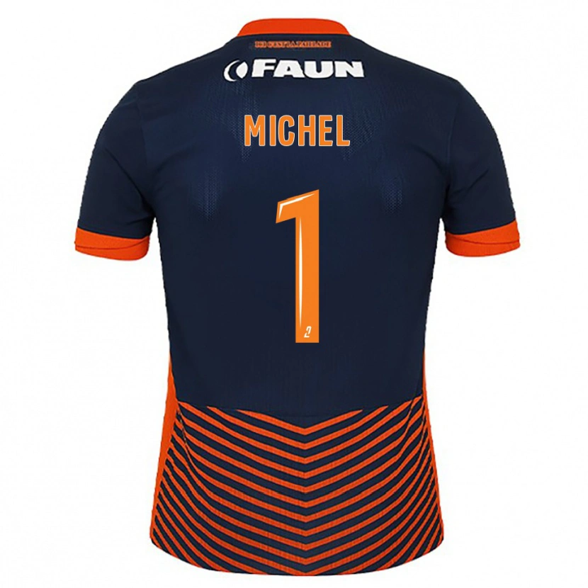 Danxen Criança Camisola Mathieu Michel #1 Azul Meia-Noite Laranja Principal 2025/26 Camisa
