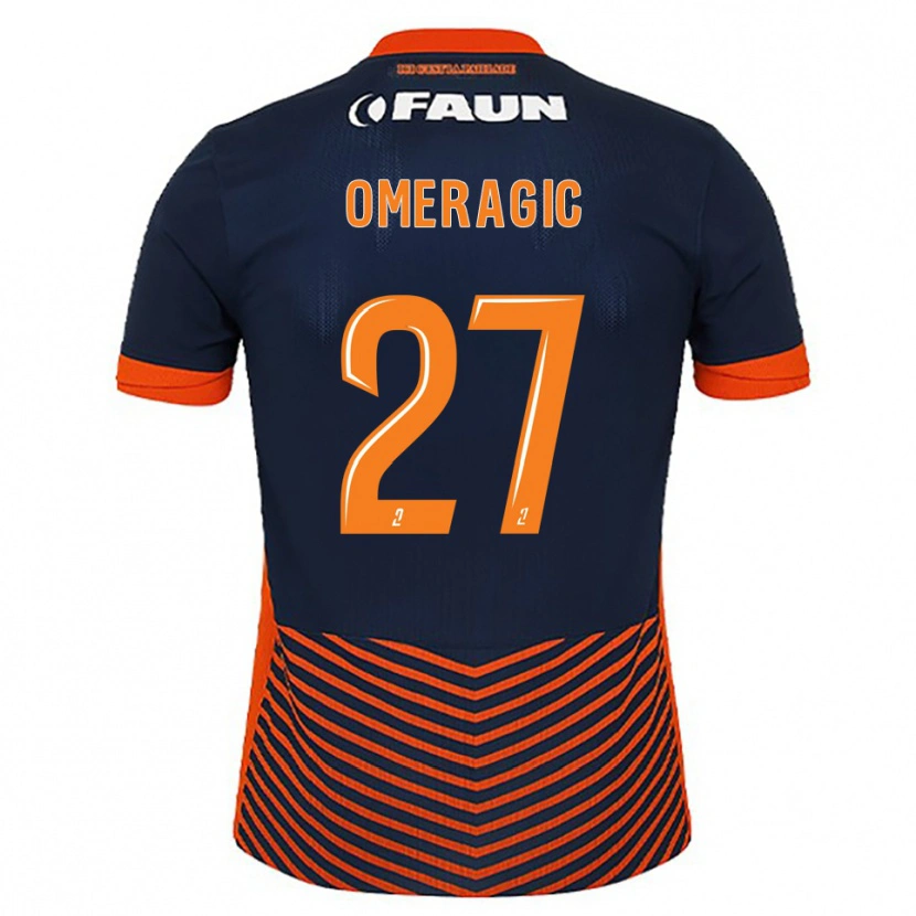 Danxen Criança Camisola Becir Omeragic #27 Azul Meia-Noite Laranja Principal 2025/26 Camisa