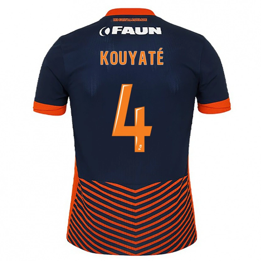 Danxen Criança Camisola Kiki Kouyaté #4 Azul Meia-Noite Laranja Principal 2025/26 Camisa
