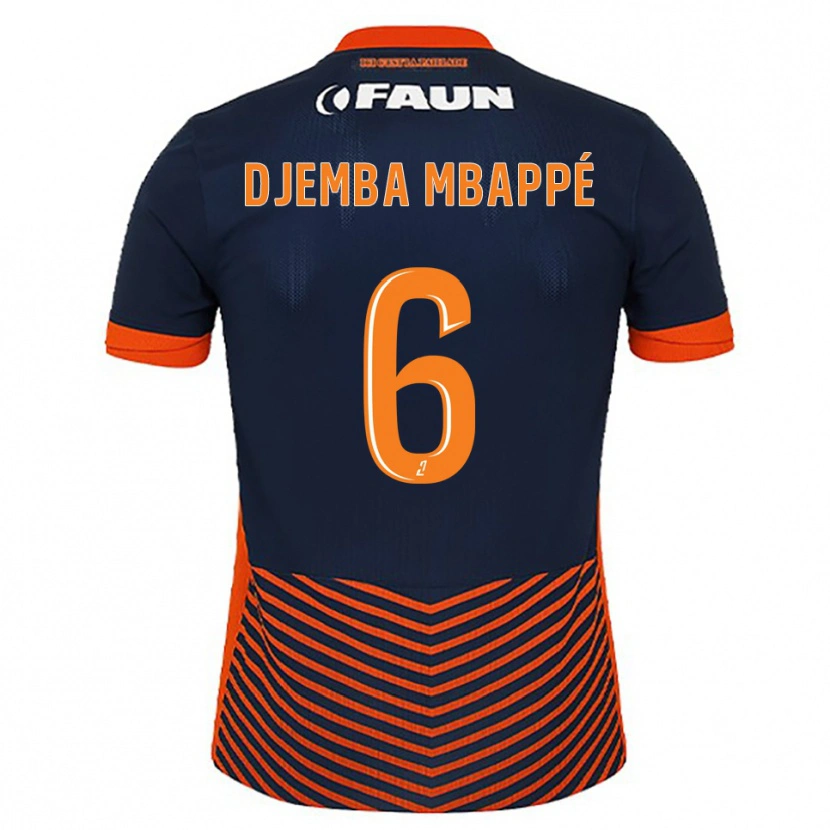 Danxen Criança Camisola Yvan Djemba Mbappé #6 Azul Meia-Noite Laranja Principal 2025/26 Camisa