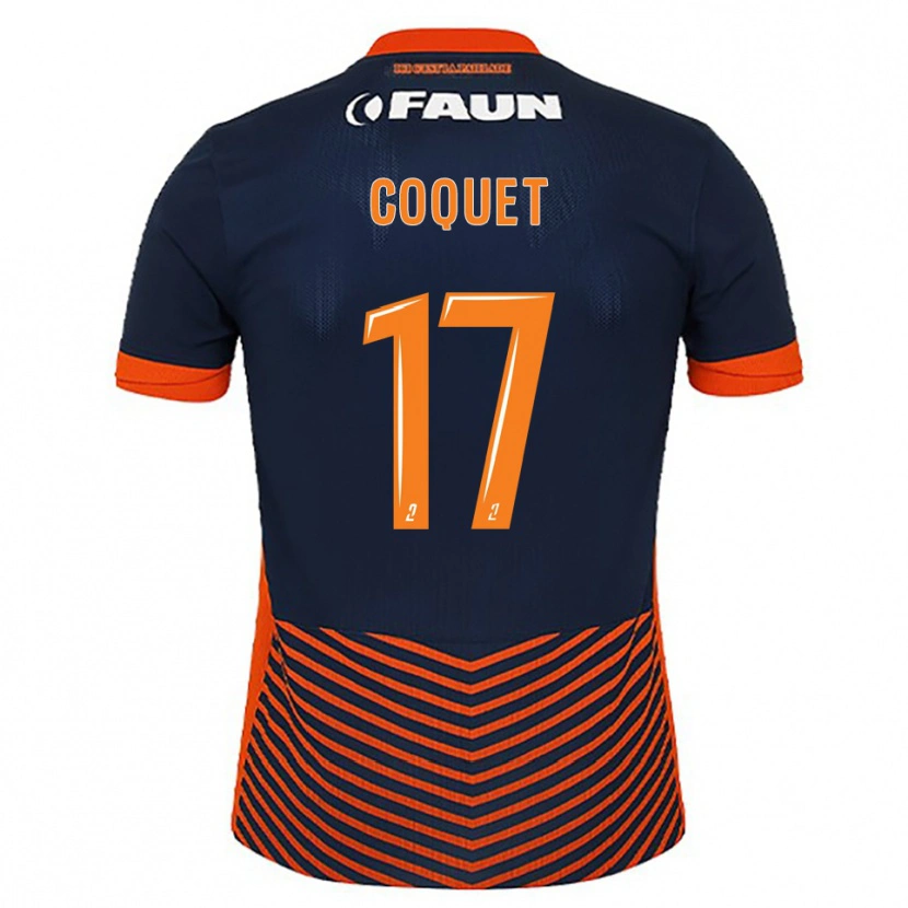 Danxen Criança Camisola Judith Coquet #17 Azul Meia-Noite Laranja Principal 2025/26 Camisa