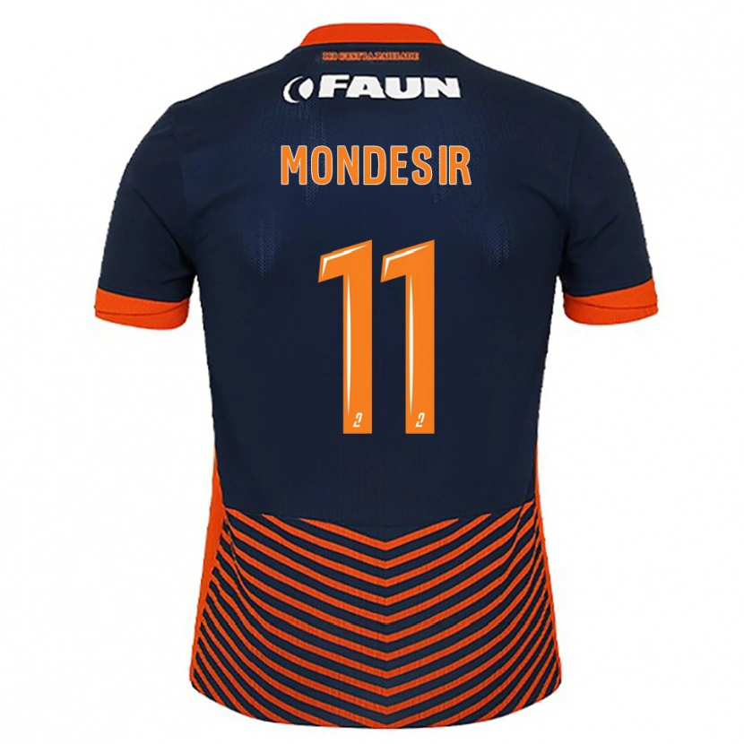Danxen Criança Camisola Nérilia Mondésir #11 Azul Meia-Noite Laranja Principal 2025/26 Camisa