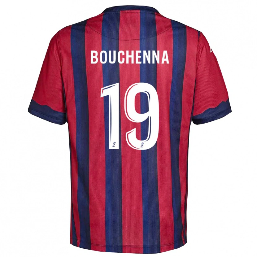Danxen Criança Camisola Mohamed-Amine Bouchenna #19 Vinho Azul Marinho Principal 2025/26 Camisa