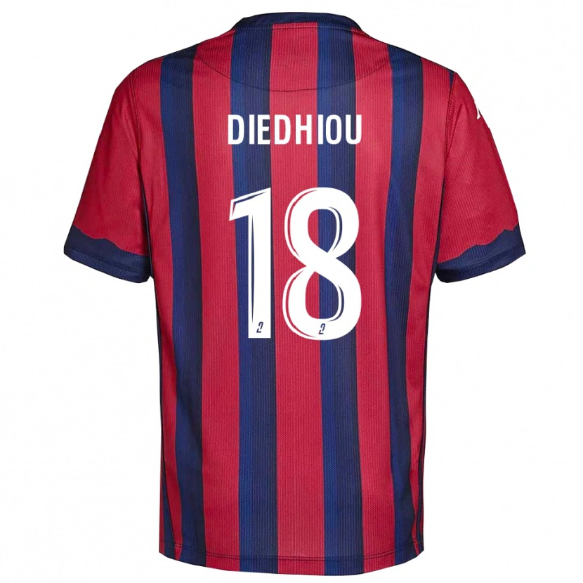 Danxen Criança Camisola Famara Diédhiou #18 Vinho Azul Marinho Principal 2025/26 Camisa