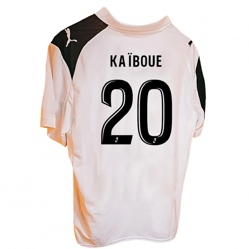 Danxen Criança Camisola Kylian Kaïboue #20 Preto Branco Principal 2025/26 Camisa