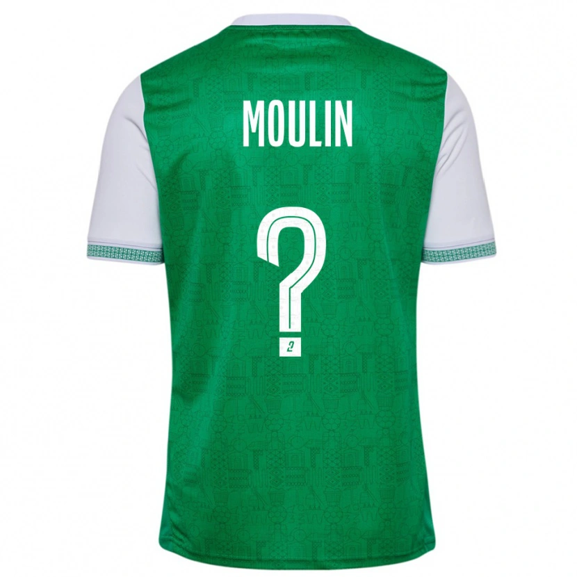 Danxen Criança Camisola Noah Moulin #0 Verde Branco Principal 2025/26 Camisa