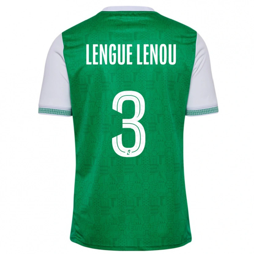 Danxen Criança Camisola Maxime Lengue Lenou #3 Verde Branco Principal 2025/26 Camisa
