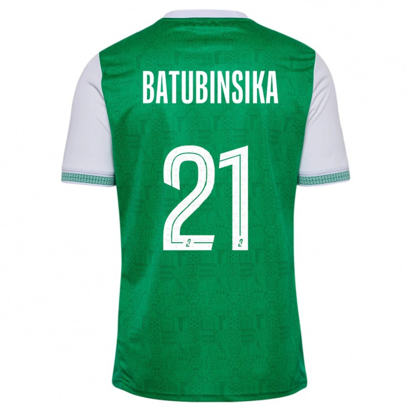 Danxen Criança Camisola Dylan Batubinsika #21 Verde Branco Principal 2025/26 Camisa