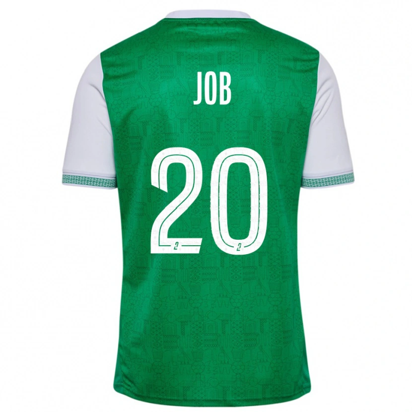 Danxen Criança Camisola Taëryne Job #20 Verde Branco Principal 2025/26 Camisa