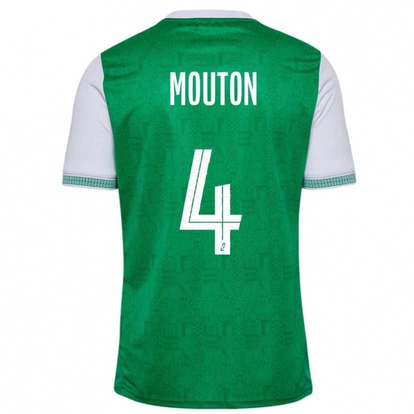 Danxen Criança Camisola Nathan Mouton #4 Verde Branco Principal 2025/26 Camisa