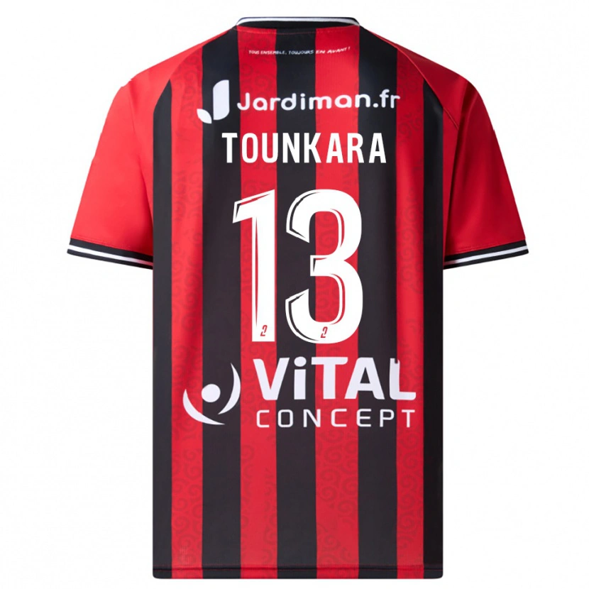 Danxen Criança Camisola Fadiala Tounkara #13 Vermelho Preto Principal 2025/26 Camisa