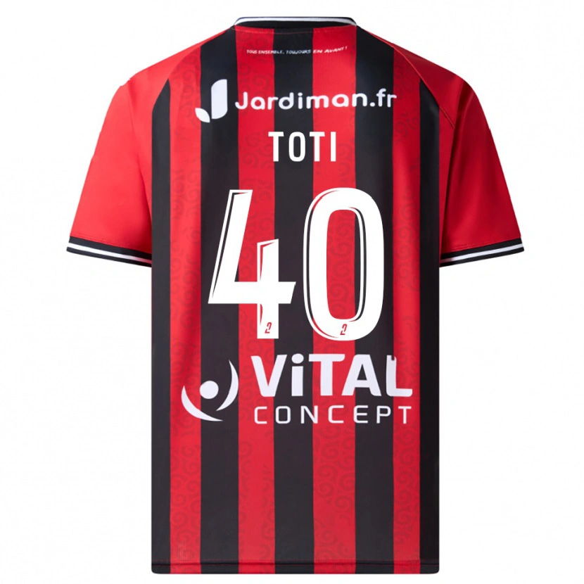 Danxen Criança Camisola Manon Toti #40 Vermelho Preto Principal 2025/26 Camisa
