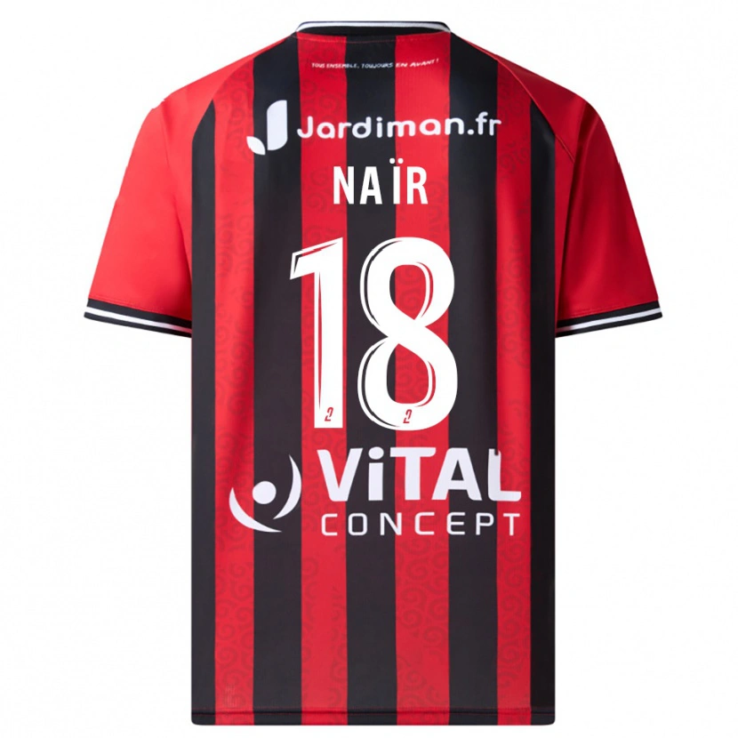 Danxen Criança Camisola Sohaib Naïr #18 Vermelho Preto Principal 2025/26 Camisa